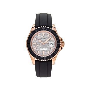 Rolex Yacht-Master 126655 Rose Gold Pave Diamond Dial