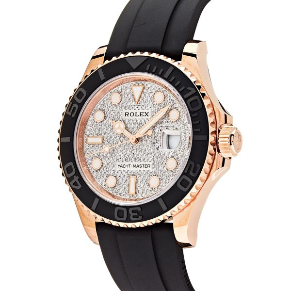 Rolex Yacht-Master 126655 Rose Gold Pave Diamond Dial - Image 2