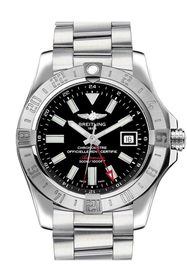 Breitling Avenger II GMT Black Stick Dial Steel Men's Watch A3239011/BC35-170A - Image 2