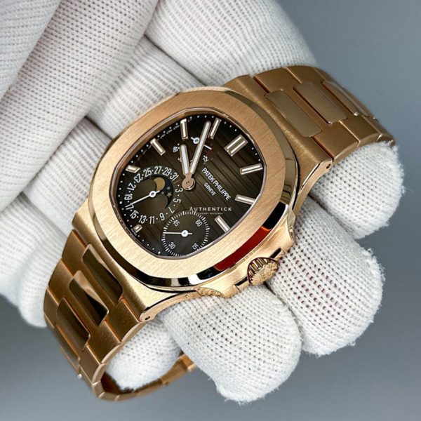 Patek Philippe Nautilus Moon Phase Rose Gold Watch 5712/1R-001 - Image 6