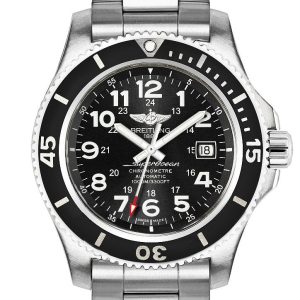 Breitling Superocean II 44 Black Dial Steel Men's Watch A17392D7 B1A1