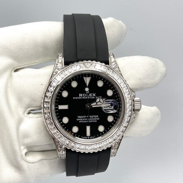 Rolex Yacht-Master 226679TBR White Gold Black Dial Diamond Bezel - Image 2