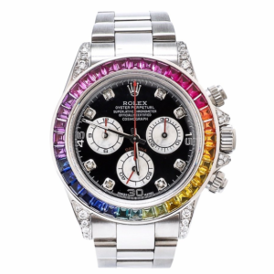 ROLEX DAYTONARAINBOWDIAMONDSILVERSTAINLESSSTEEL40MM 116599RBOW