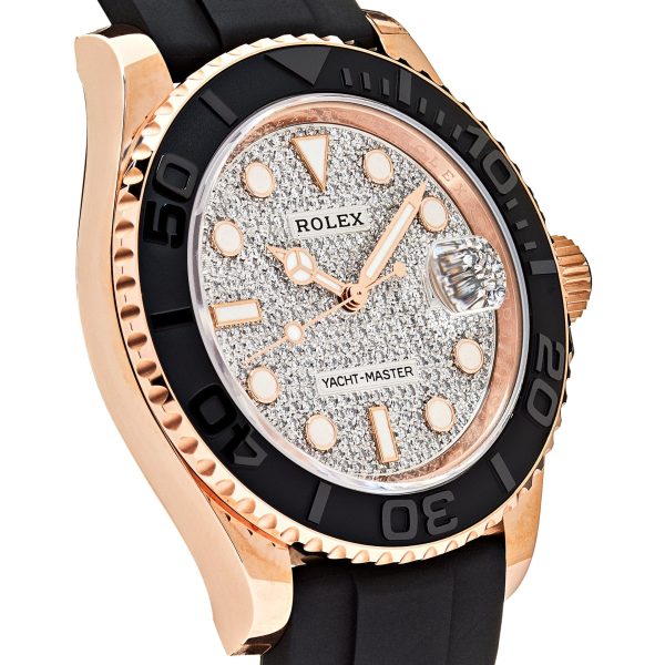 Rolex Yacht-Master 126655 Rose Gold Pave Diamond Dial - Image 3