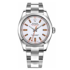 Rolex Milgauss Men's Automatic White Dial Watch 116400-0002